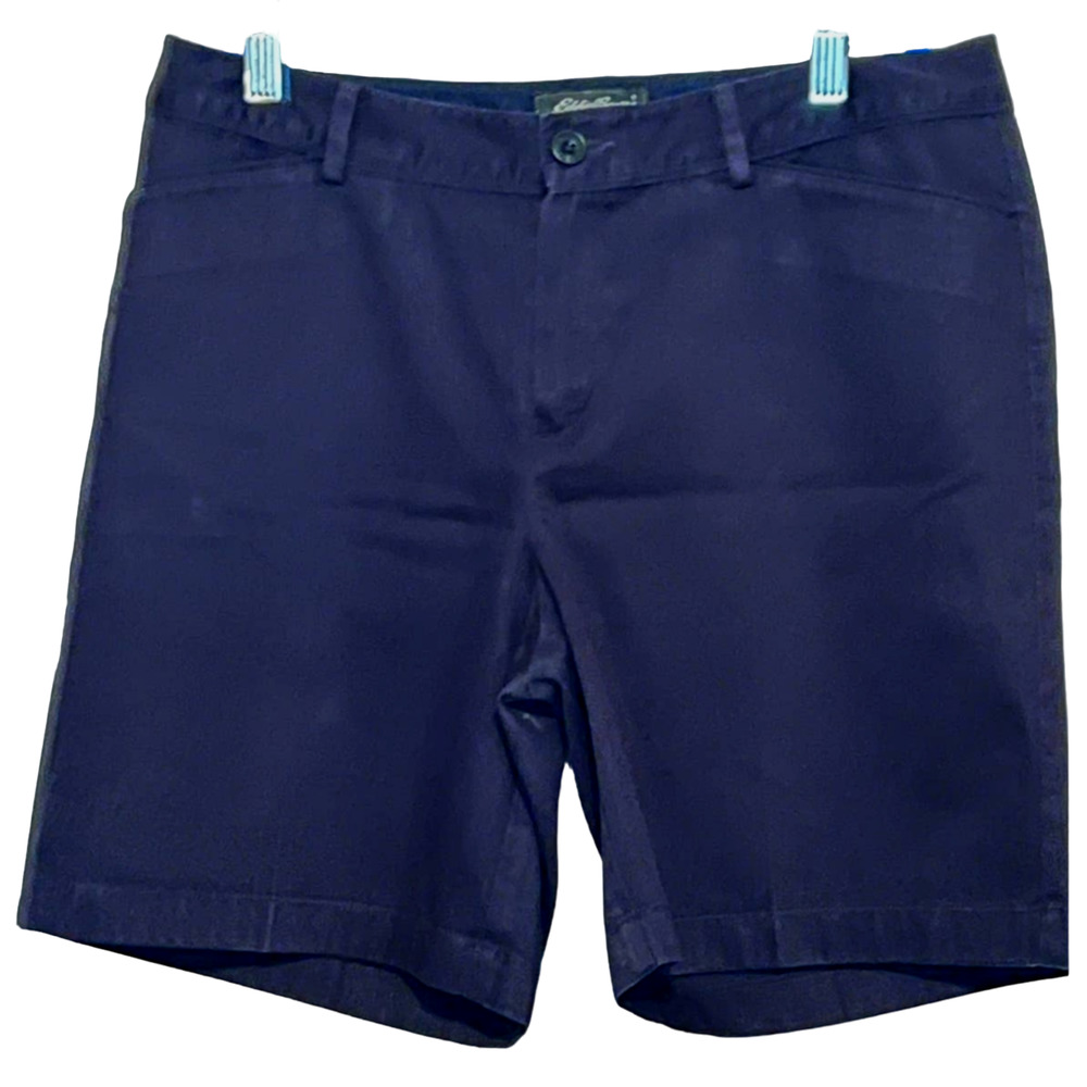 Eddie Bauer Women's Blue Dress Shorts Size 10 17" Long x 16" Waist x 10" Rise